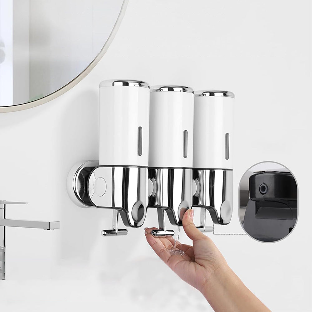 Wall-Mounted 3-Chamber Soap Dispenser 1500ml