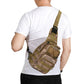 2Pcs Outdoor Military Sport Tactical Chest Bag Shoulder Bag-Grey and Brown