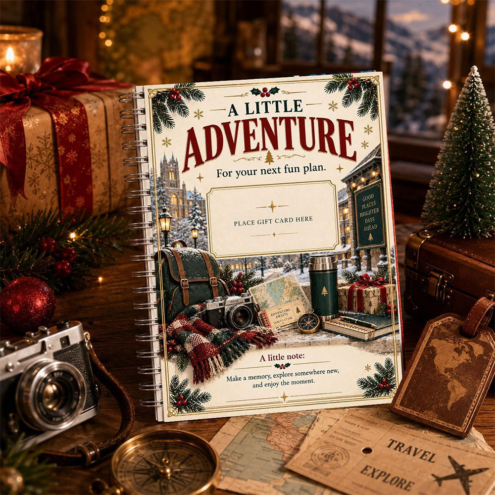 DIY Christmas Gift Card Book with Spiral Binding and Handwritten Notes