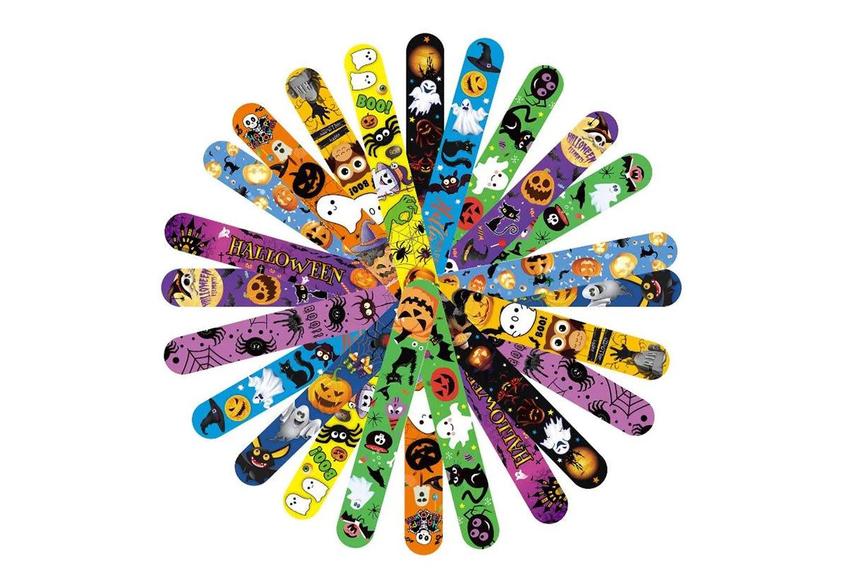 100Pcs Slap Bracelets Party Bracelet Gifts Birthday Decorations for School Holiday