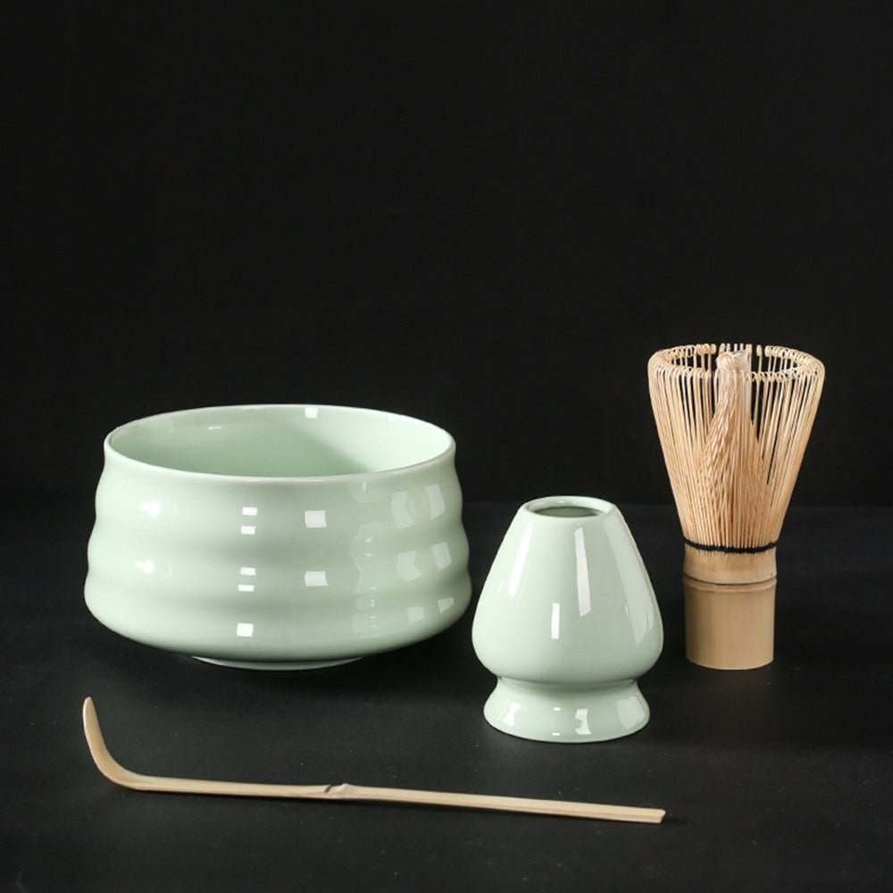4Pcs Traditional Matcha Tea Set Bowl Whisk Scoop Accessories