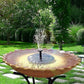 1.5W Solar Powered Bird Bath Fountains with 6 Nozzle Water Feature for Garden Pond
