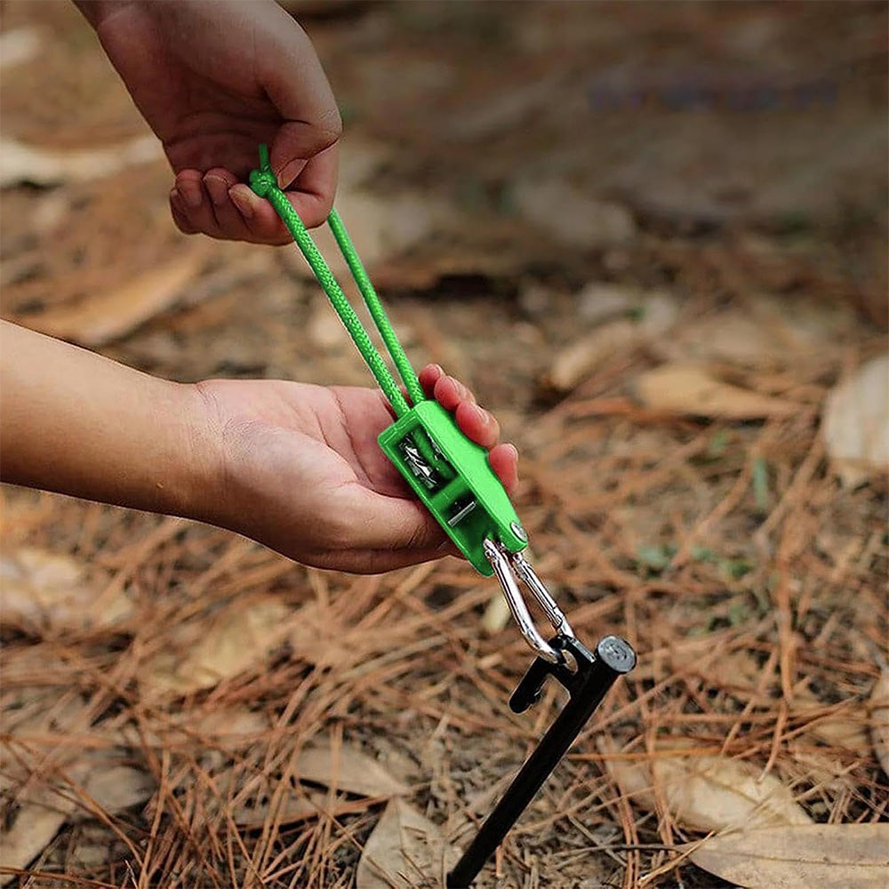 Portable Adjustable Fix Tent Pulley Camping Rope Quick Setup Outdoor Guy Lines For Canopy Kayak