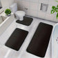 3Pcs Coral Fleece Bathroom Mat Anti Slip Toilet Rugs Fast Absorbent