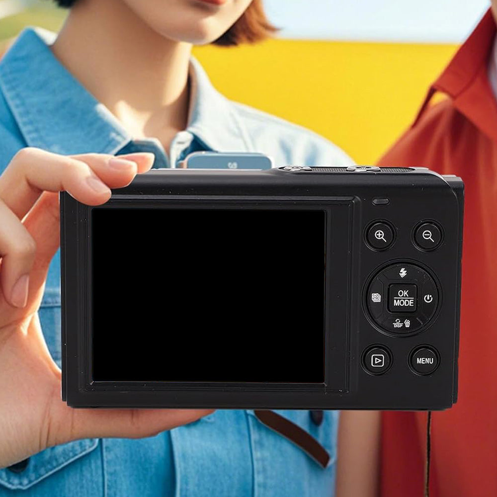 5K HD Dual Screen Digital Camera Point and Shoot Selfie Camera with LED Fill Light