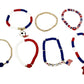 Colorful Soft Clay Football World Cup Bracelets Set for Aldults Soccer Fans