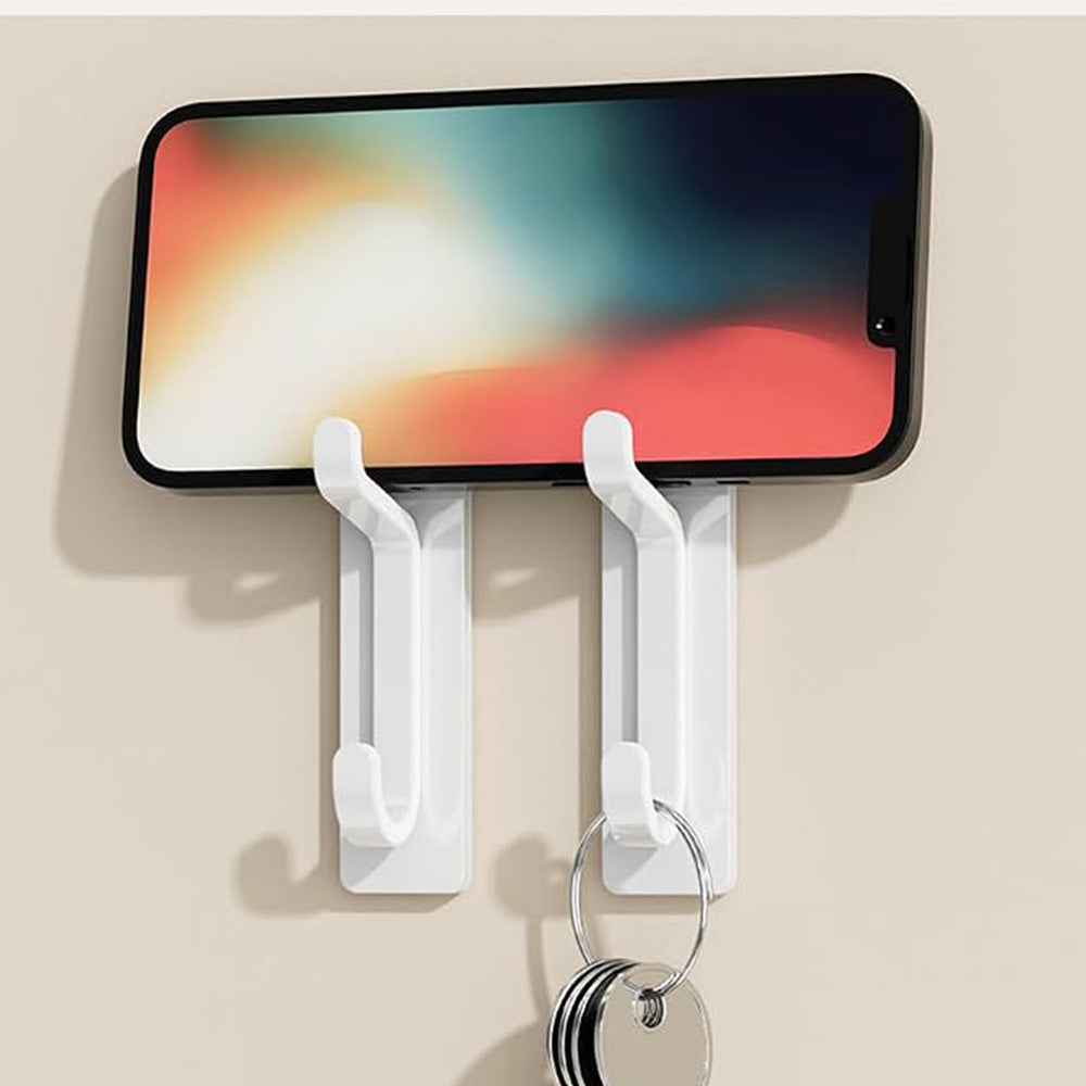 4 Pack Stainless Steel Double Adhesive Hooks with 3kg Capacity