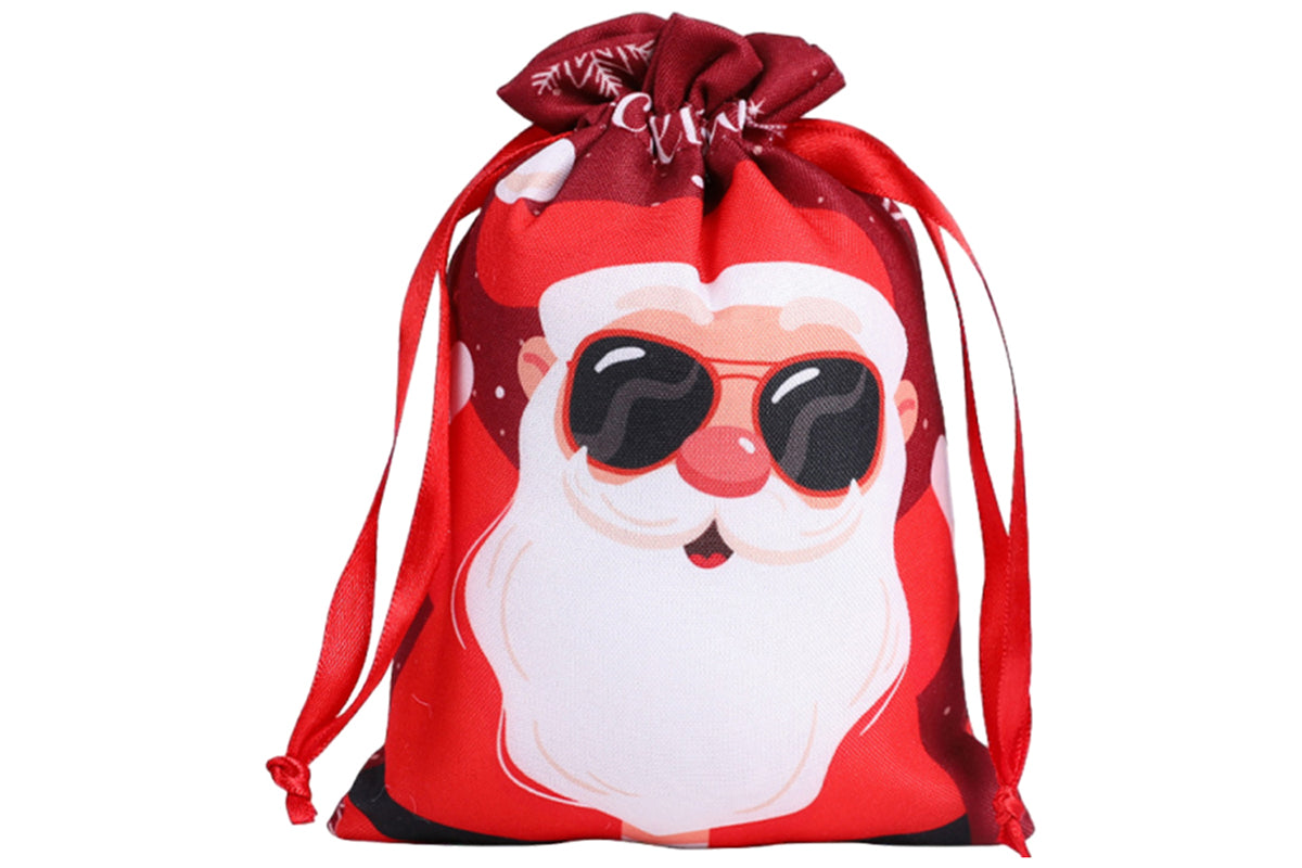 10Pcs 40x30cm Christmas Drawstring Bags Christmas Sack Holiday Wrapping Sacks