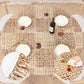 Waterproof Wipeable Elastic Edge Round PVC Print Tablecloth for Kitchen