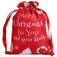 5Pcs 40x30CM Christmas Drawstring Bags Extra Large Christmas Sack Holiday Wrapping Sacks