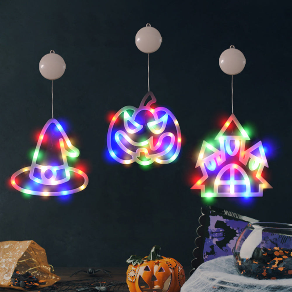 Halloween Window LED Light with Suction Cup Battery Operated-Castle
