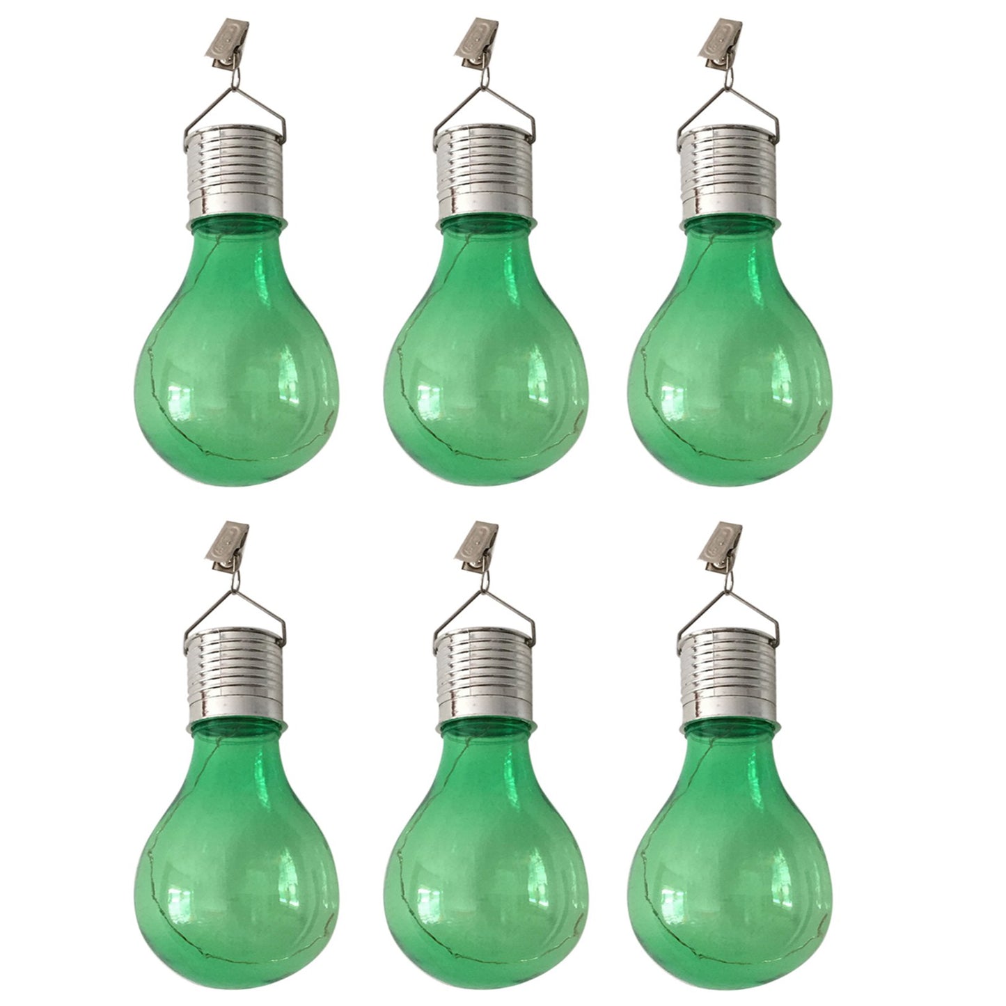 6pcs Outdoor Solar Powered LED Light Bulb Garden Yard Hanging Lamp