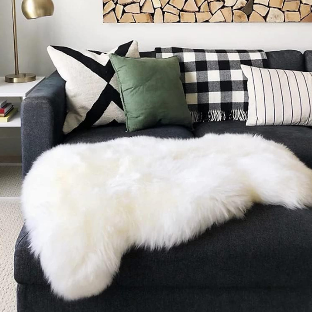 Faux Sheepskin Fluffy Rugs Chair Seat Covers