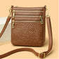 Genuine Leather Crossbody Shoulder Bag Multi-Compartment Water-resistant Handbag