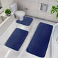 3Pcs Coral Fleece Bathroom Mat Anti Slip Toilet Rugs Fast Absorbent