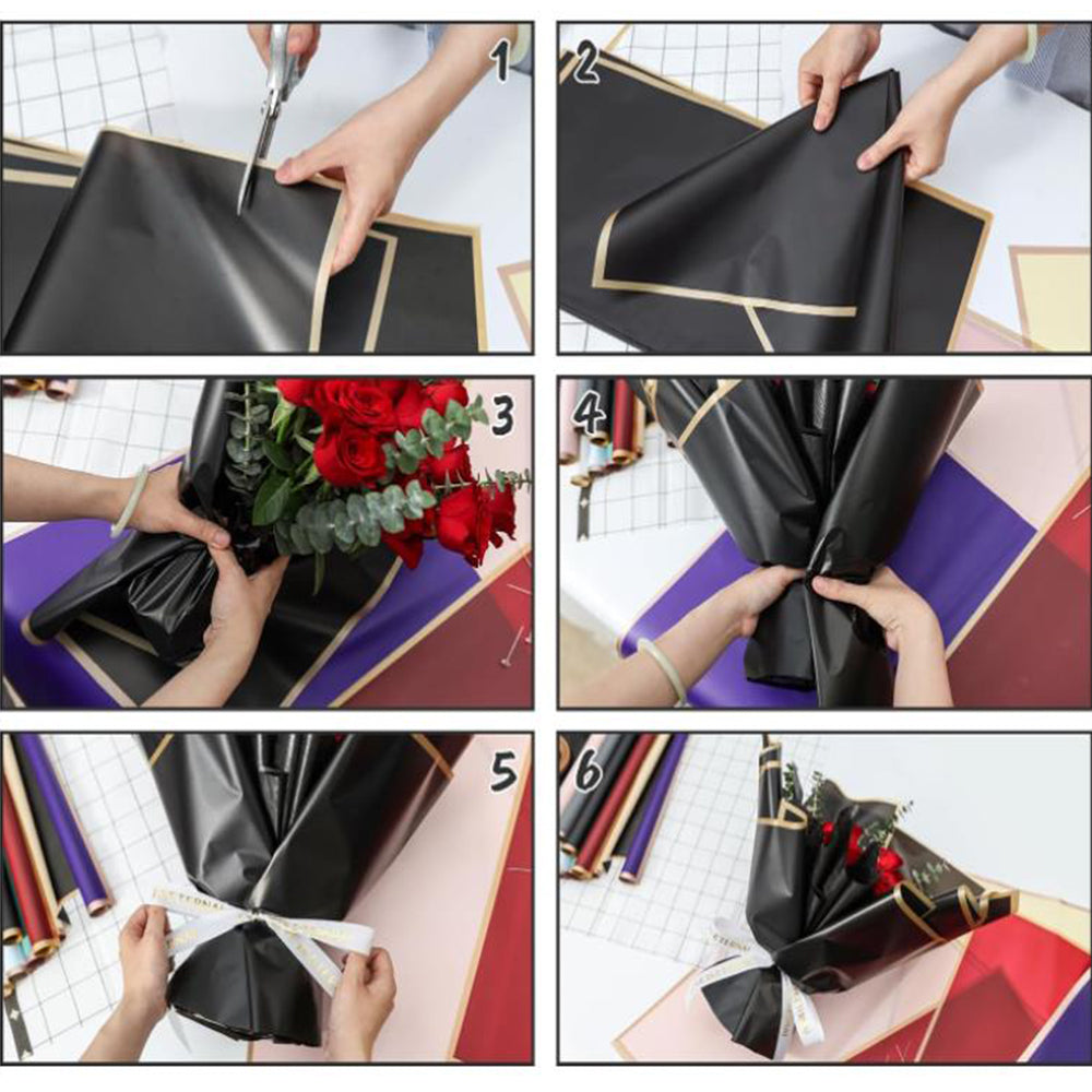 20Pcs Water-resistant Flower Wrapping Paper