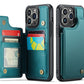 Wallet Case for iPhone 16 Pro Max iPhone16Pro Max 16Pro with Card Holder and RFID Blocking-Green