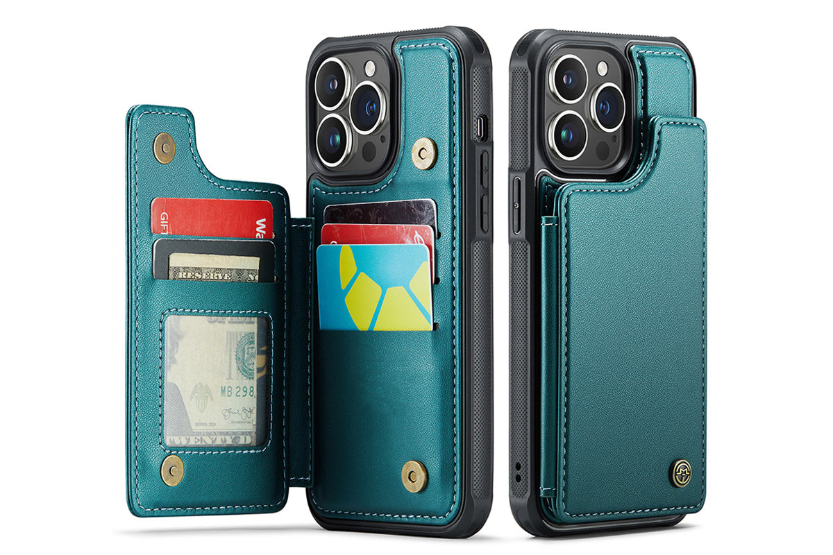 Wallet Case for iPhone 16 Pro Max iPhone16Pro Max 16Pro with Card Holder and RFID Blocking-Green