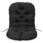 Solid Twill Swivel Rocker Chair Cushion High Back Water Resistant Pad-Black