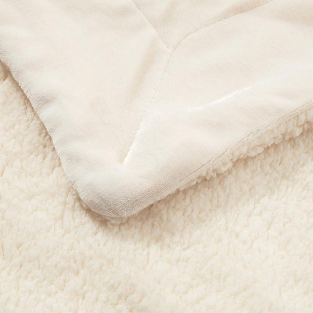 Reversible Plush Faux Mink Sherpa Lambswool Blanket