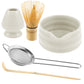 Matcha Whisk Set 5PCS Ceramic Matcha Kit Matcha Bowl With Spout Matcha