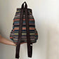 Boho Style Flap Drawstring Backpack