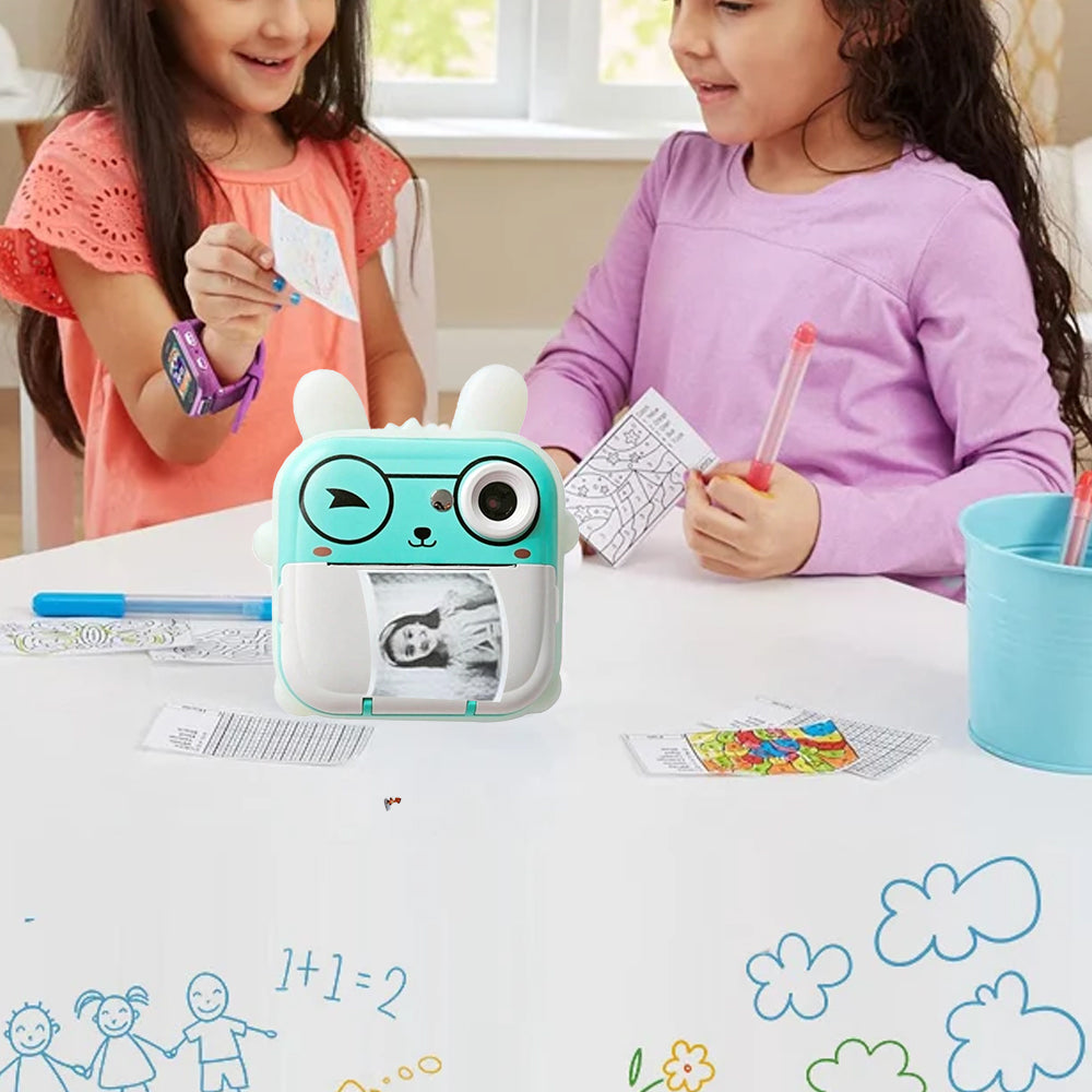 Kids Instant Print Camera with 2 Rolls Print Paper