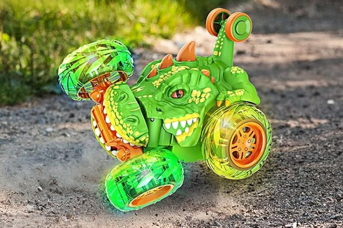 Remote Control Car 360-degree Rotating 4WD RC Stunt Twist Cars LED Lights