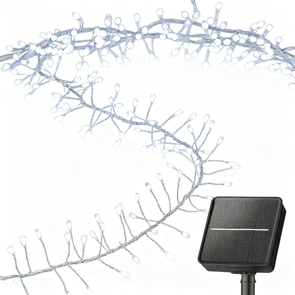 Solar String Lights Outdoor Waterproof Fairy Lights for Patio Balcony-Style 2