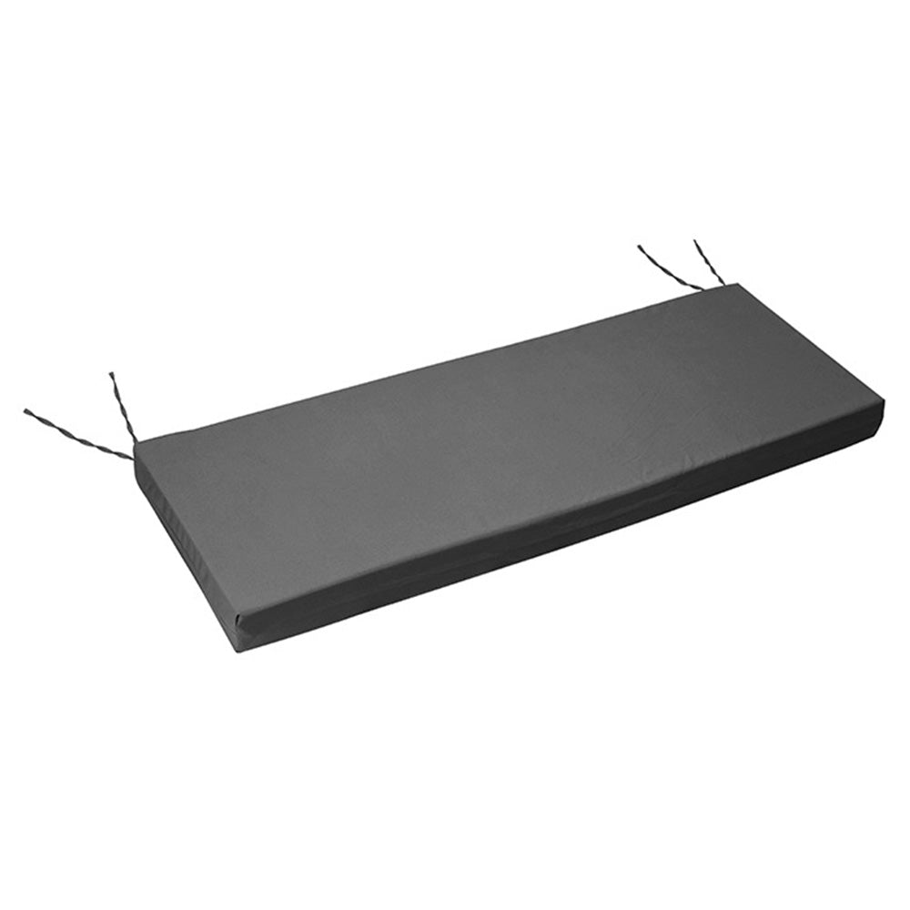 Thick Bench Cushion Porch Swing Cushion Backrest Ties Removable Cover Outdoor -Dark Grey