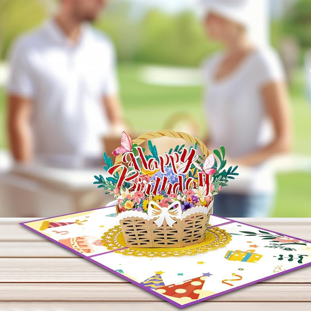 3D Pop Up Happy Birthday Card with Envelope