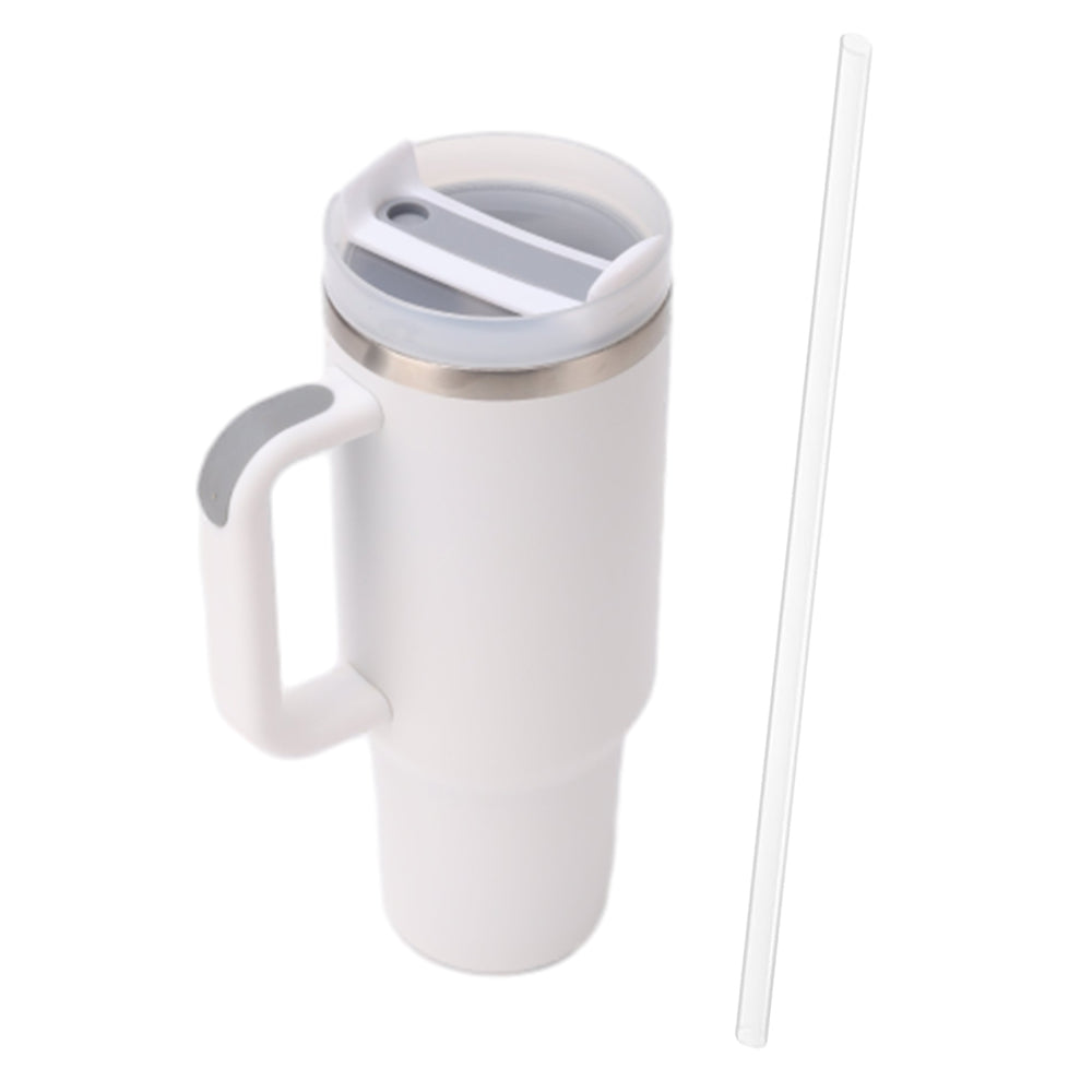 1200ML Stainless Steel Vacuum Insulated Tumbler with Straw and Lid Handle Mug