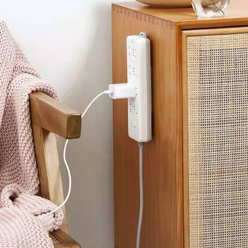 4PCS No-Drill Power Strip Holders Adhesive Wall Mount Socket Organizer