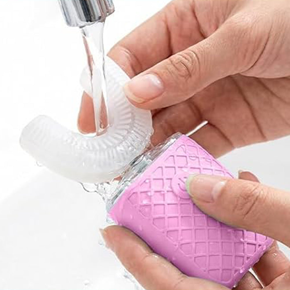 U Shaped Electric Toothbrush 6 Modes Whole Mouth Brush for Adults
