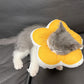 Cute Flower Cat Cone Collar Anti-Bite Lick Wound Healing Protective Neck Collar-Yellow