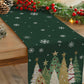 Christmas Table Runner Xmas Trees Tablecloth Cover For Kitchen Dinner Party