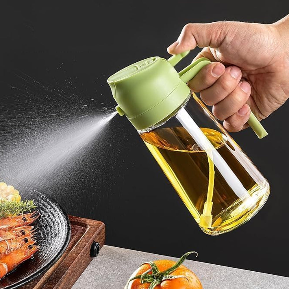 2-in-1 470ML Olive Oil Dispenser and Oil Sprayer