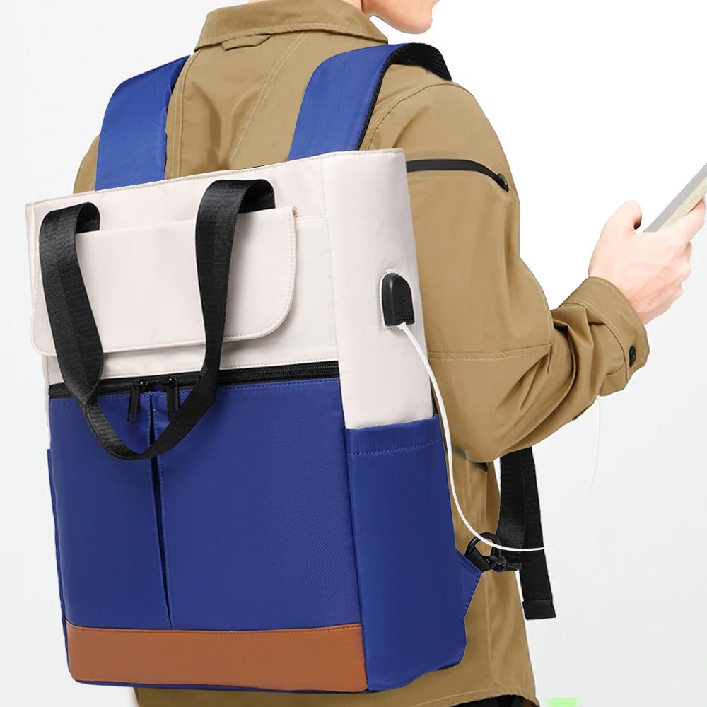 Water Resistant Travel Laptop Backpack with USB Charging Port