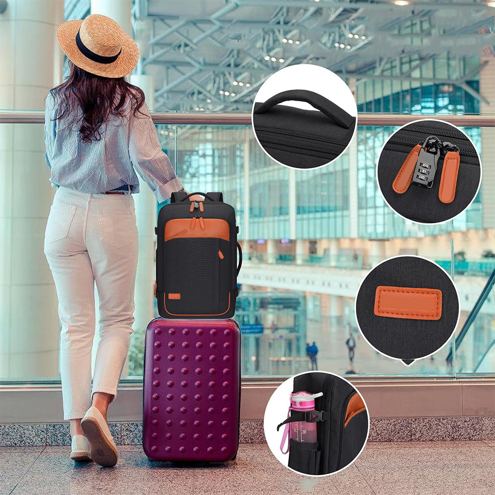 Business Travel Shoulder Backpack with Shoe Bag and Storage Bag