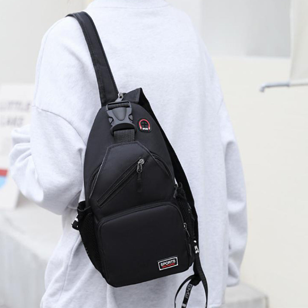 2Pcs Dual-use Water-resistant Chest Bag Outdoor Travel Shoulder Backpack