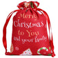10Pcs 40x30cm Christmas Drawstring Bags Christmas Sack Holiday Wrapping Sacks