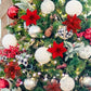 24Pcs Artificial Flowers Christmas Tree Decorations for Wreath Fireplace Stairs