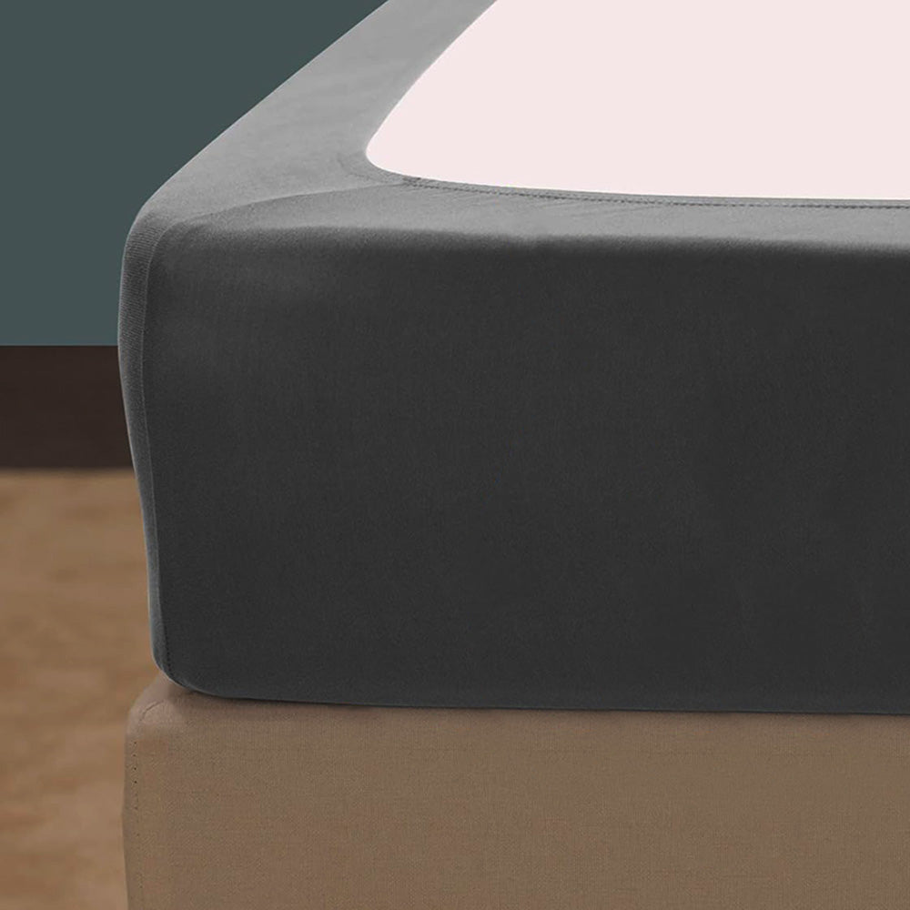 Elastic Box Spring Cover Stretchy Wrap Around 4 Sides Bed Skirt for Hotel Home