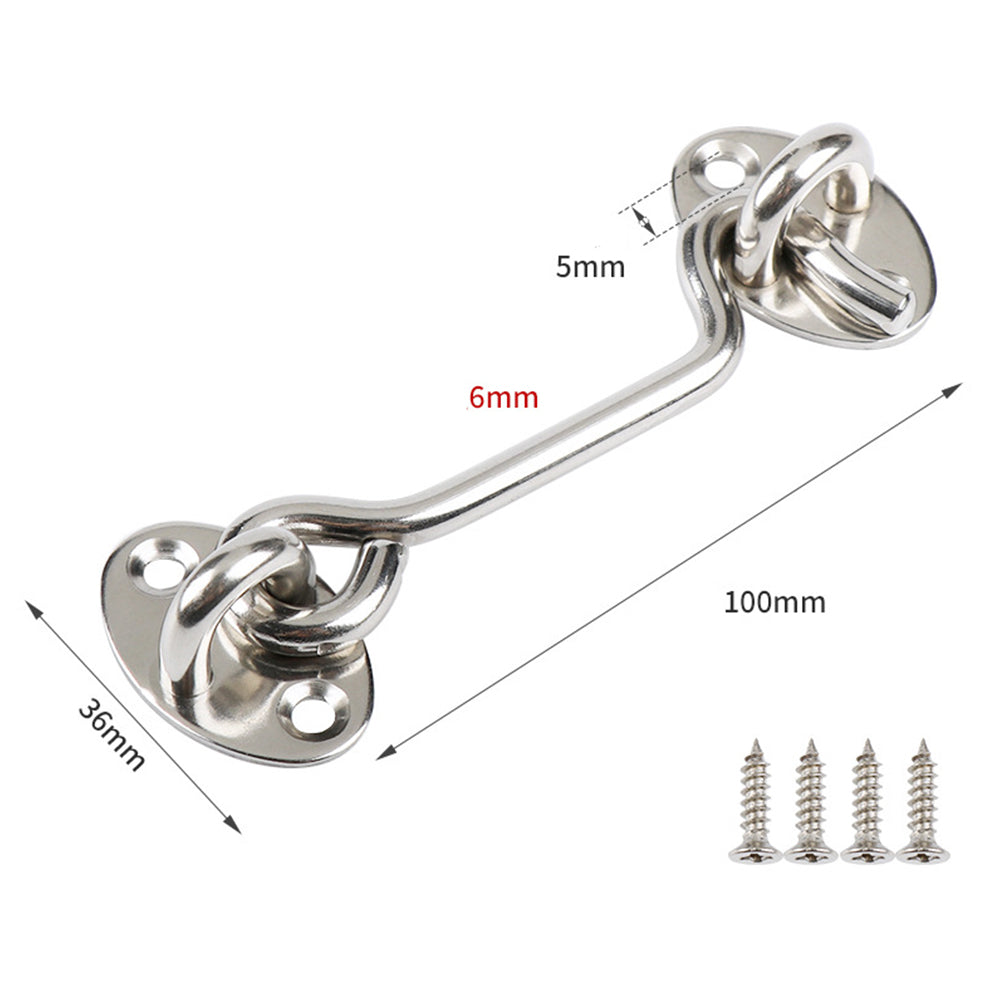 Cabin Hook Eye Brass Gate Hook Window Barn Door Latch Shed Lock Catch Holder