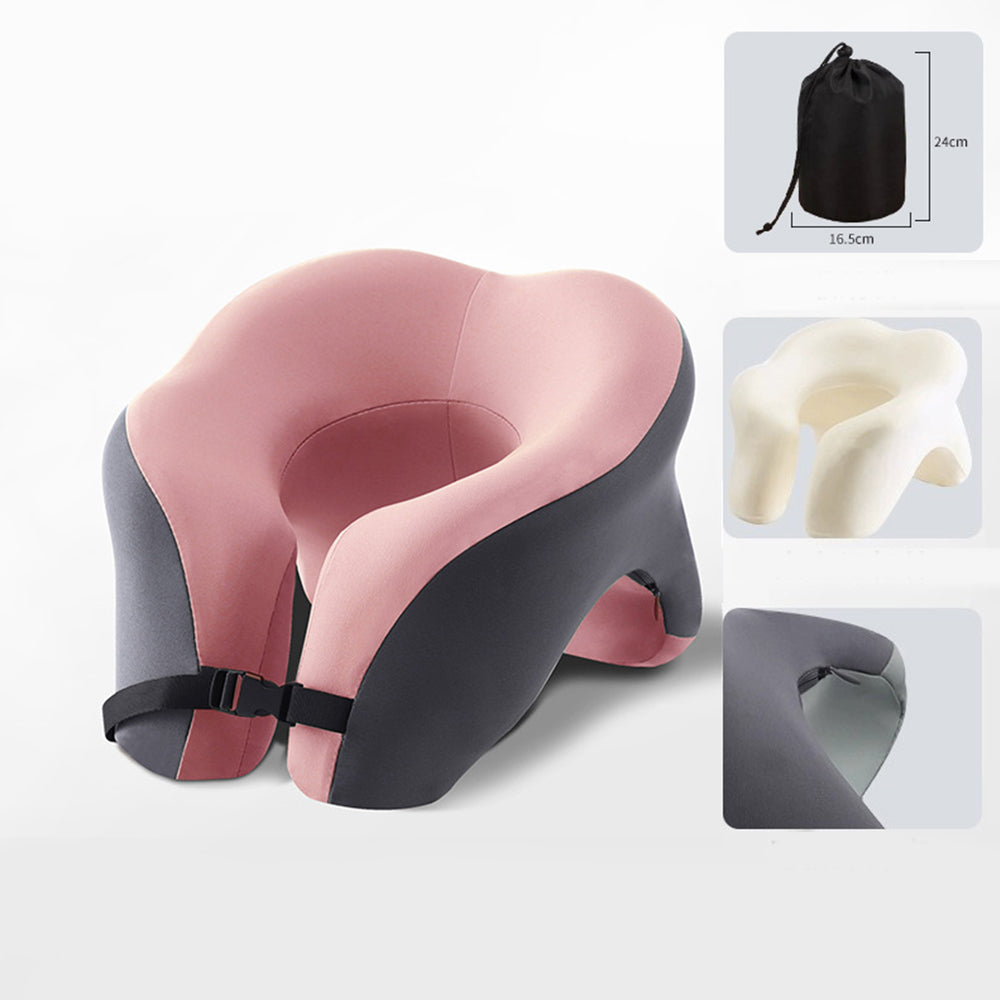 Travel Memory Foam U-Shaped Neck Support Headrest Pillow