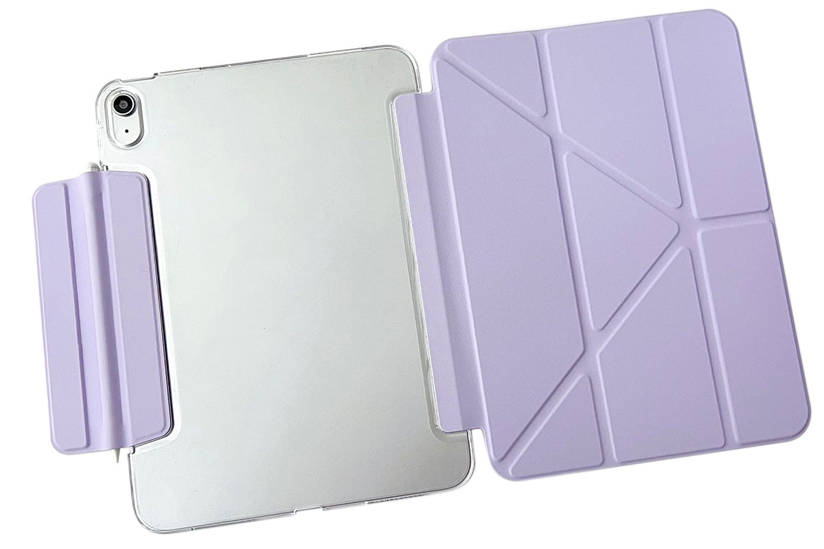 Anti-Bending PC Tablet Case with Multi-Angle Stand Pencil Holder for iPad