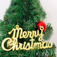 Christmas Ball Ornaments Christmas Tree Decoration-Gold and Tree Top Star and Letter Plaque