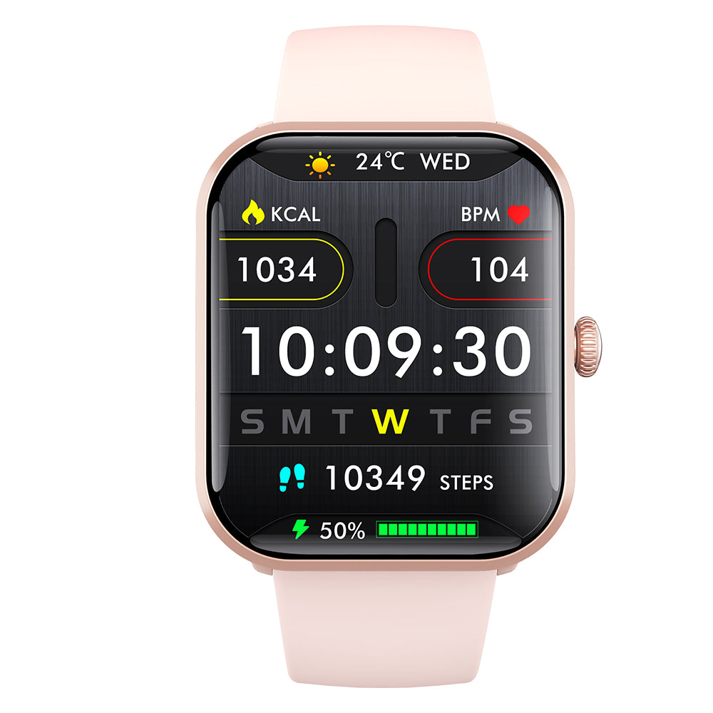 Water-Resistant Bluetooth Smart Watch for Android iOS with Silicone Watch Strap