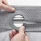 No Hook Shower Curtain with Snap-in Liner and See Through Top Window