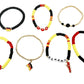 Colorful Soft Clay Football World Cup Bracelets Set for Aldults Soccer Fans